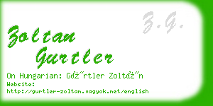 zoltan gurtler business card